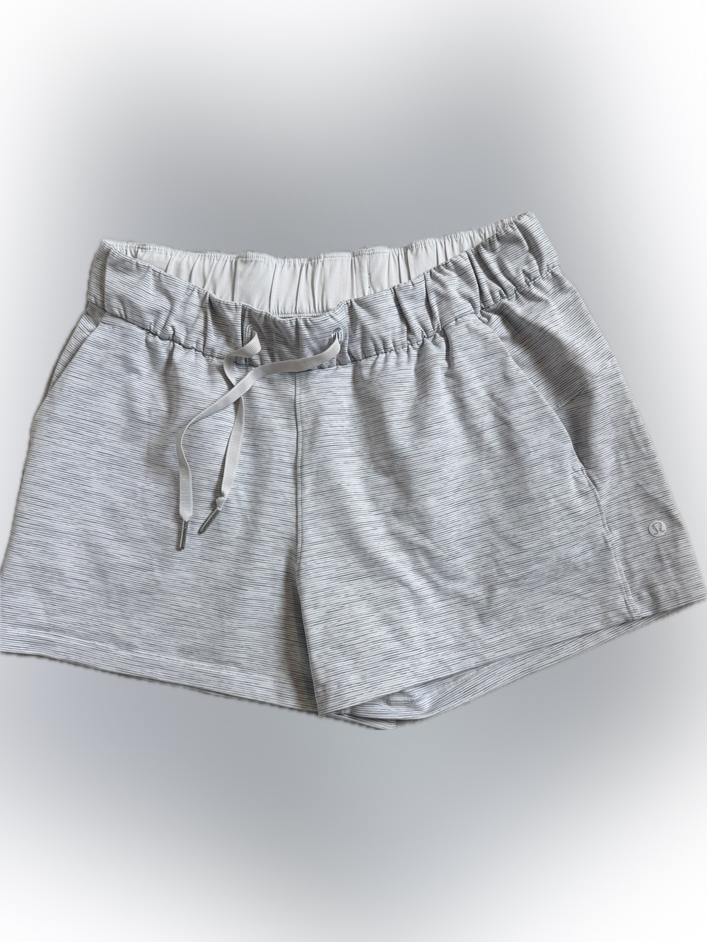 lululemon athletica Heathered Light Gray Women's Athletic Shorts